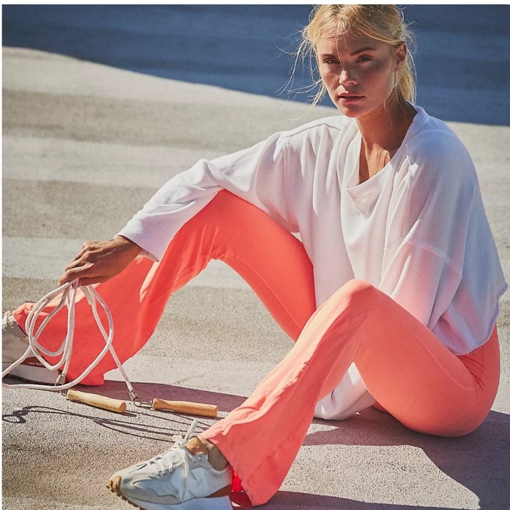 BOGO Free People Movement Good Karma Flare Legging - Neon Coral - XS/S